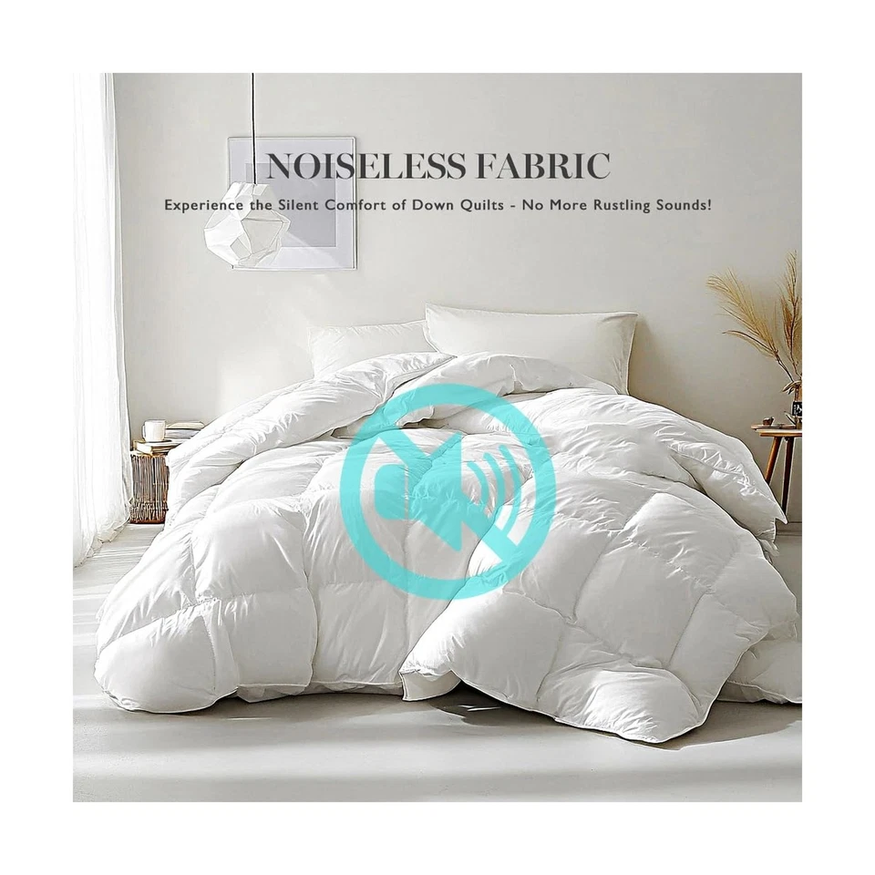 Edredón de fibra de plumón de pluma de ganso blanco MARTHA STEWART tamaño king - toda la temporada... Foto 4 de 4