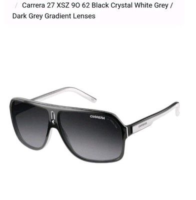  Carrera Sunglasses XSZ 9O 62 Black Crystal White Grey 