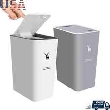 Press Top Trash Can Odor Seal Waste Bin Perfect Kitchen Office Bathroom New