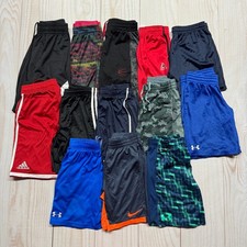 Lot Of 13 Boys Under Armour Nike Adidas Youth Small Athletic Shorts Training