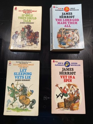 Job Lot Of 4 Paperbacks By James Herriot - All Creatures Great And Small Series