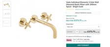 Vado Individual gold bathroom taps RRP £575