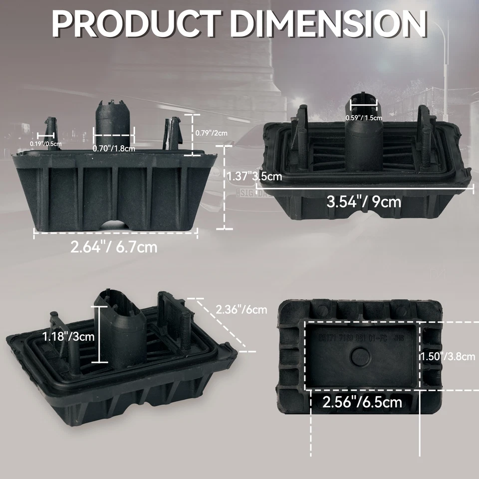 4 piezas para BMW E87 E82 E84 E90 E91 F07 F10 F01 F02 F03 Jack Point Pad /51717237195 Foto 4 de 4