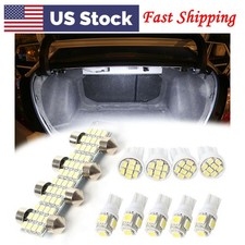 For Car Stock Interior Dome License Plate Lamps Led White Lights Kit 13pcs Usa