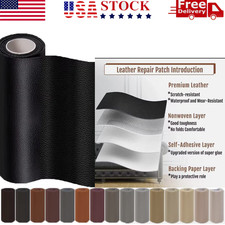 Self Adhesive Vinyl Faux Leather Fabric Repair Patch Kit for Car seat Sofas