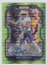 2020 Panini Prizm Rookie Neon Green Pulsar Prizm Auto Ben DiNucci #337 Auto 9x7