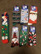 Christmas Socks Assorted Lot of 7 Fits Shoes Size 6-12. New With Tags.