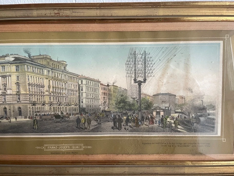 Franz Josefskai (Stadtseite, mit Hotel Metropole), aus: Die Wiener Ringstraße in - Bild 2 von 4