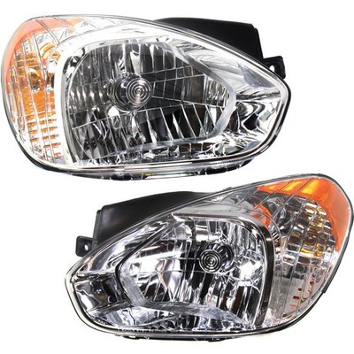 Headlight Driver and Passenger Side Fits 2006-2011 Hyundai Accent