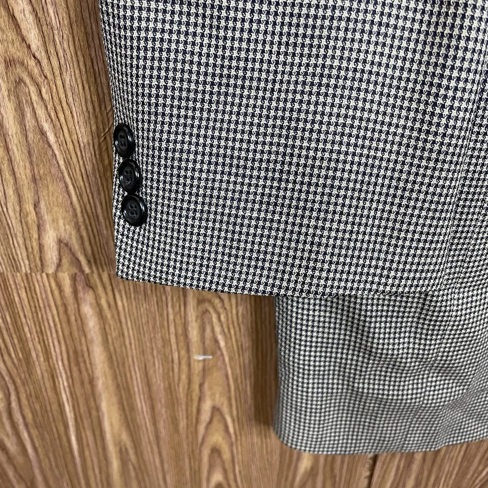 Abrigo deportivo Donna Karan hecho en Italia para hombre 44L multicolor lana texturizada dos botones Foto 4 de 4