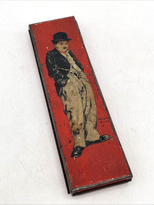 1920's Charlie Chaplin Tin Pencil Box CANCO Beautebox