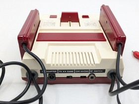AV Mod Nintendo Famicom Disk System Console + RAM Adapter Set - Tested Working