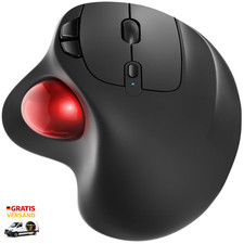 Nulea Trackball Maus Wiederaufladbare 3 Geräte Bluetooth