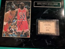 Michael Jordan & Scottie Pippen Dual Autographed Authenticated Framed Photo