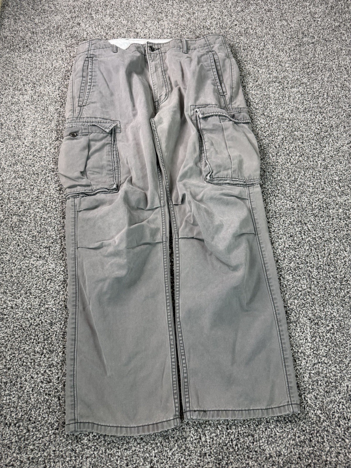 Levi’S Relaxed Cargo Pants Men’S 36X32 Gray Baggy
