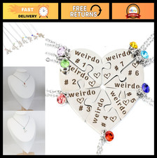 Heart BFF Necklace Set for 4 - Best Friend Sister Friendship Jewelry, Stainless