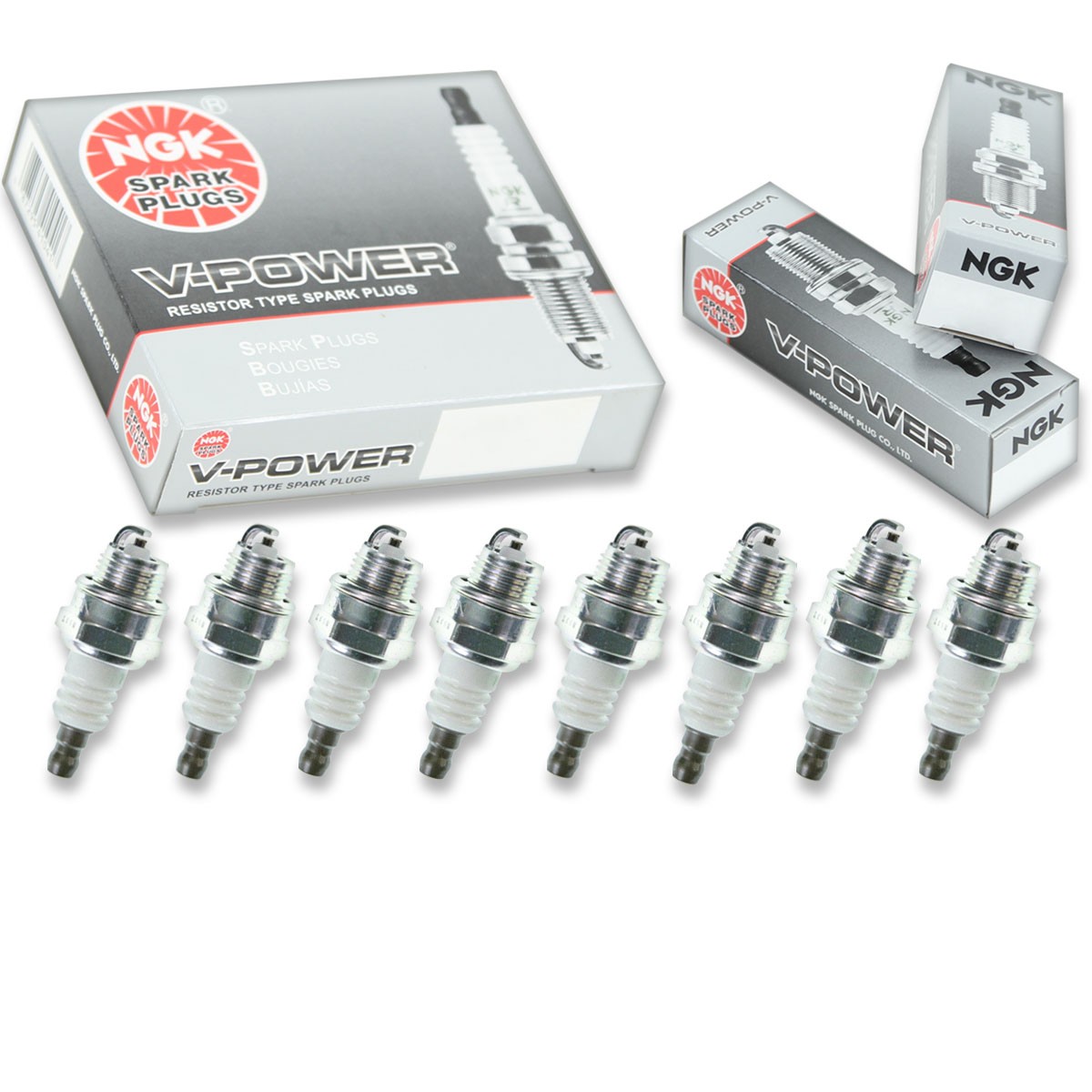8 pc NGK 2218 BPMR8Y V-Power Spark Plugs for WSR4F W24MPR-U RCJ6Y L8RTF gb