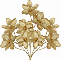 3STK Kunstblumen Weihnachten 45 Cm KüNstliche Weihnachtsblumen Goldene Weihnacht