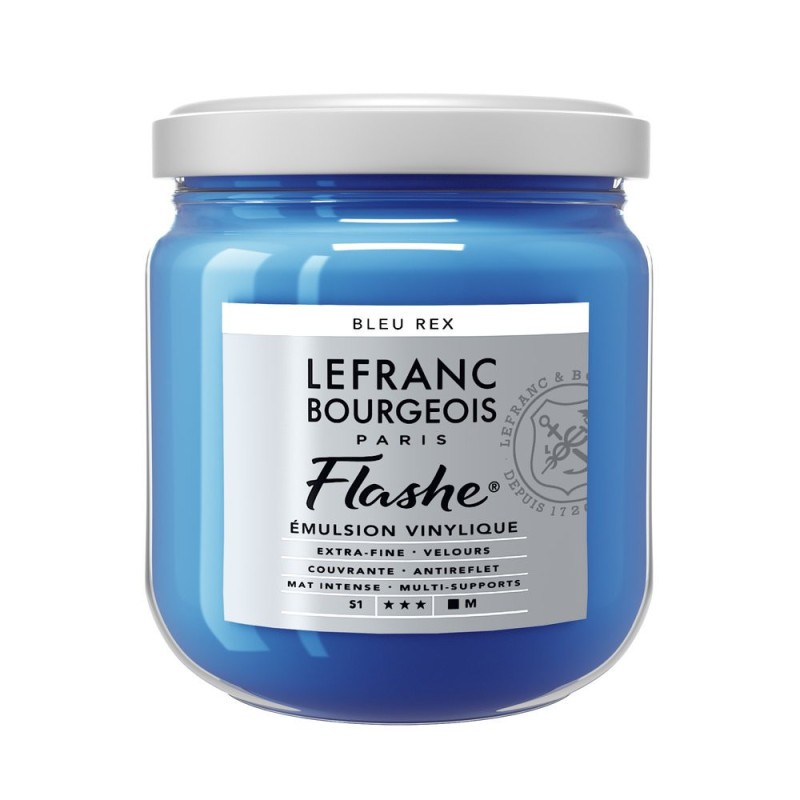 Peinture vinylique Flashe Bleu Rex 067 Lefranc Bourgeois beaux arts 400ml