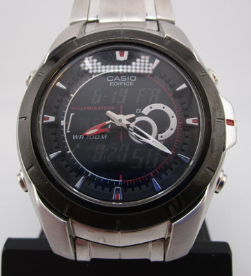 Casio Edifice Stainless Steel Ana-Digi Watch - EFA-119 / EFA119BK-1AV - New Batt