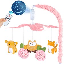 Baby Crib Mobile with Music and Lights, Mobile for Crib with Remote Control, ...