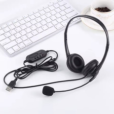 Wired Headset USB/Type-C/3.5mm with ENC Microphone Stereo Headphone for PC/Phone