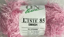 On Line Linie 185 SMASH #22 Pink Eyelash Novelty 50g Yarn Skein 100% Polyester