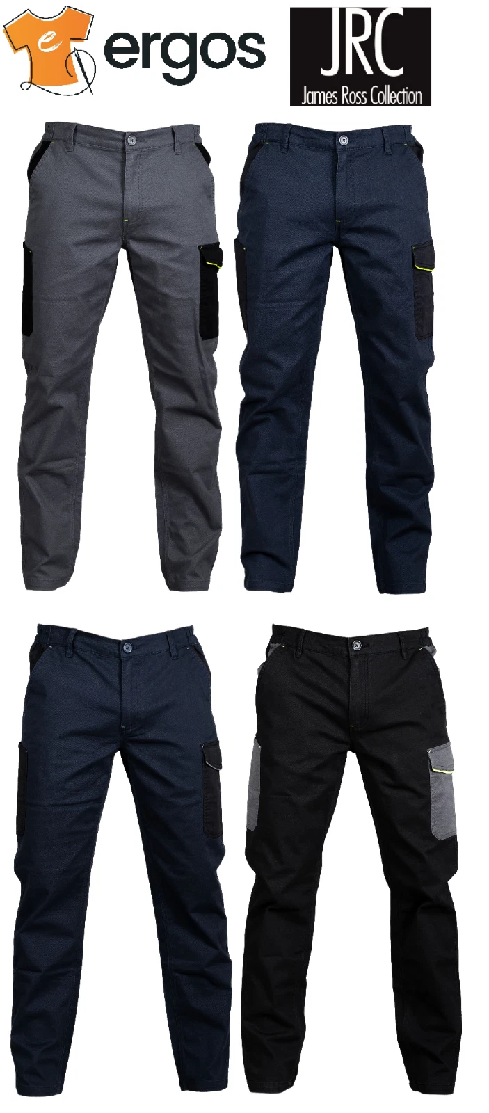 JRC Pants ZURIGO BICOLOR Multi Pocket Stretch Cotton for Men Work
