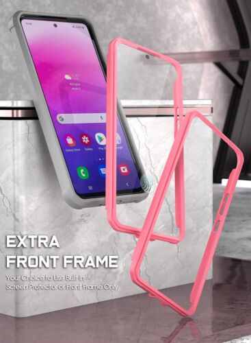 Funda Poética Resistente para Samsung Galaxy A54 con Pantalla Incorporada Cubierta Antigolpes Rosa - Imagen 4 de 7