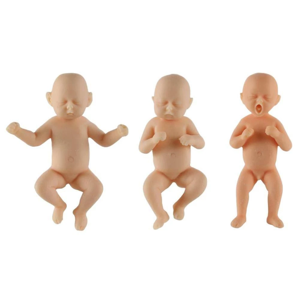 3 Pack Reborn Baby Dolls Realistic Mini Lifelike Full Body Newborn