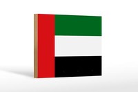 Holzschild Flagge Vereinigten Arabischen Emirate 18X12 Cm Deko Schild