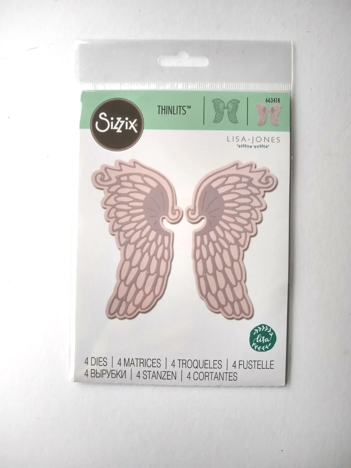 Sizzix Thinlits Die Set  Angel Wings 663417  4 Dies  Cardmaking  Discontinued