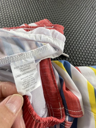 Johnnie O Swim Trunks Boys Youth 12 Striped Mesh Lined Pockets - Picture 8 of 11