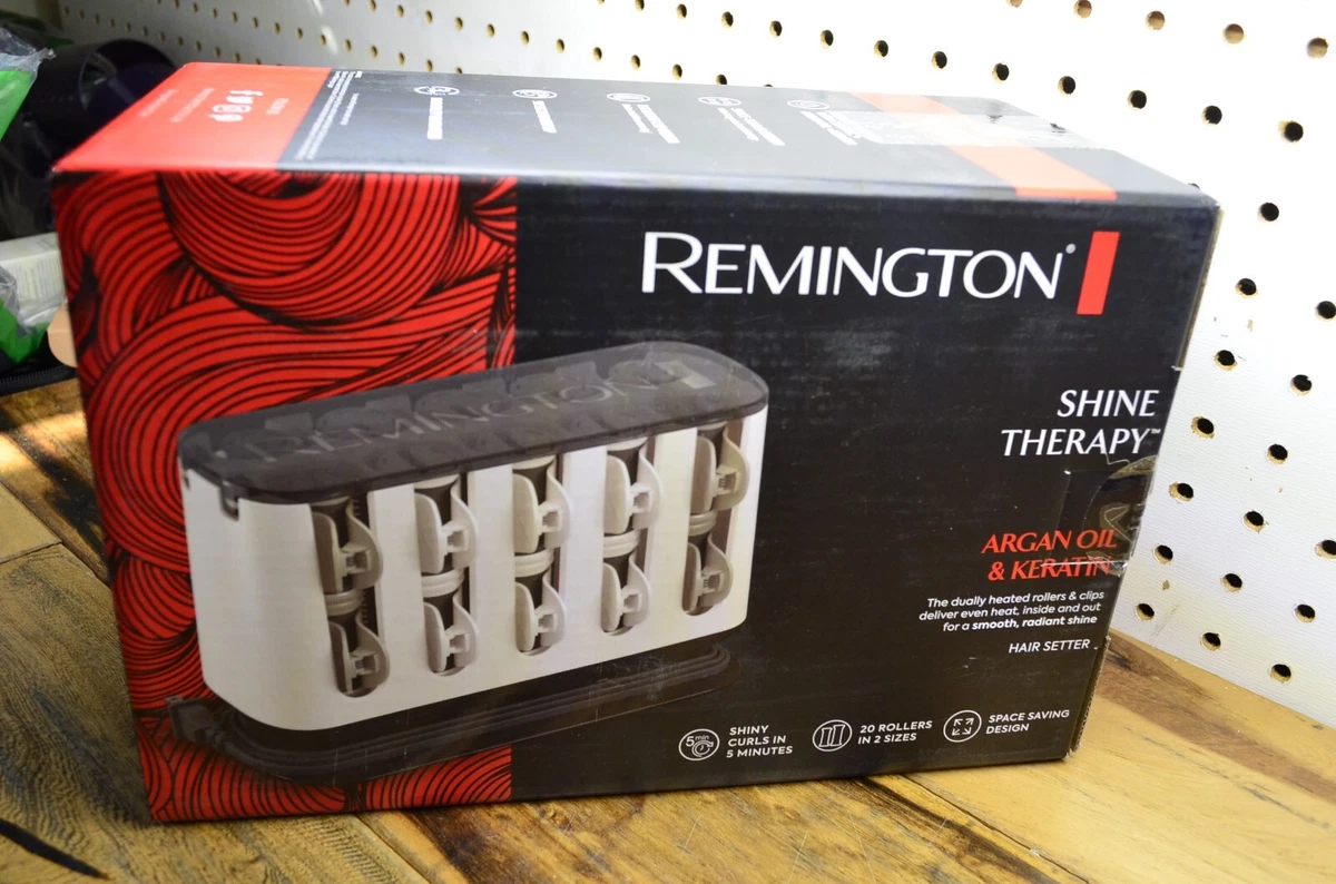 NIB! REMINGTON Shine Therapy Hair/Setter Hot Rollers Argan Oil Keratin Remington White Hair Rollers & Curlers for sale | eBay main image 3