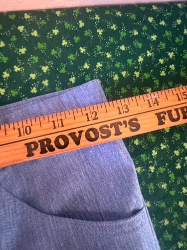 Vtg 1970s FARAH Flared Bell Bottom Polyester Slacks Pants Disco Navy Blue - Picture 8 of 12