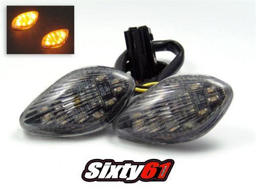 Honda CBR1000RR Flush Mount LED Turn Signal Lights 2004-2021 Block Off Smoke