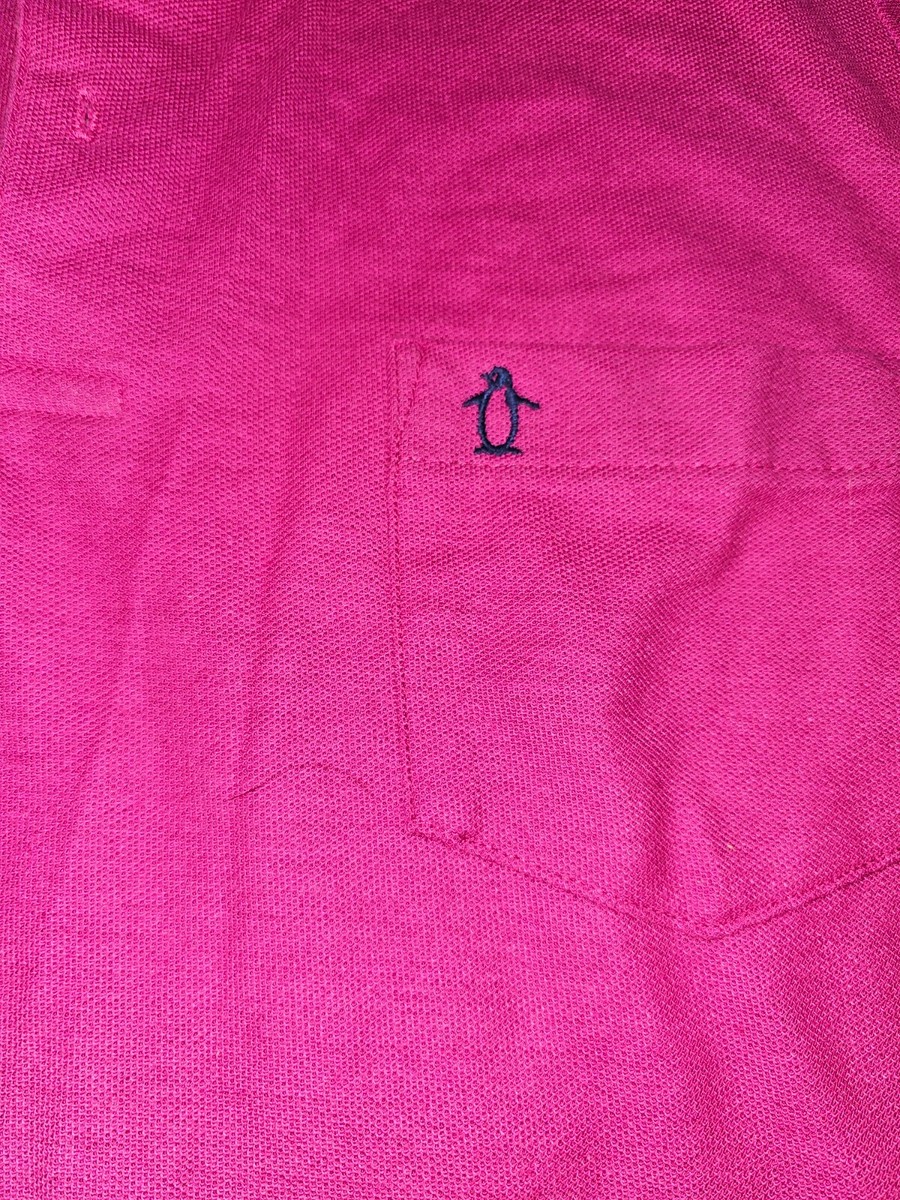 Vintage Penguin Munsing Wear Munsingwear Knit Polo Magenta