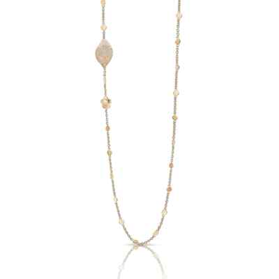 Pasquale Bruni Aleluia 18k Rose Gold White Champagne Diamond Sautoir Necklace