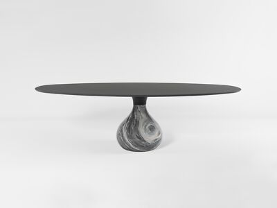 Roche Bobois Aqua Oval Dining Table Bardiglio Glossy In Stock Roche Bobois Aqua Oval Dining Table, Roche Bobois Dining Table