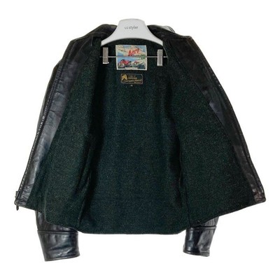 Aero Leather Jacket Black Single Rider Jacket Size38 | eBay