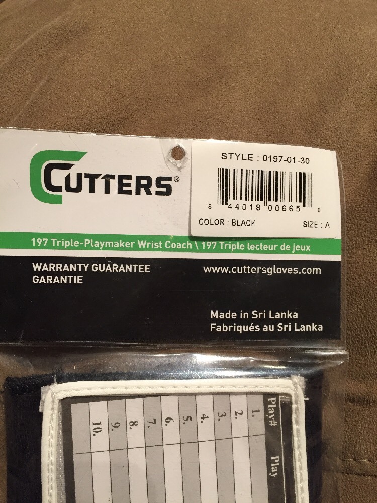 Cutters 197 Triple Playmaker Wrist Coach NEW eBay