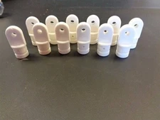 MASTER TOOL BIMINI TUBE TOP EYE END CAP SET OF (12) 1 7/8" X 3/4" WHITE BOAT