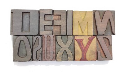 Single Vintage Letterpress Different Letter Style Select Any of your Choice