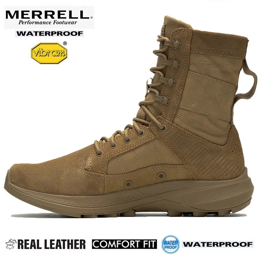 BOTAS DE CAZA PARA HOMBRES MERRELL MQC MILITAR TÁCTICO EJÉRCITO DESIERTO COMBATE PATRULLA TALLA - Imagen 2 de 4