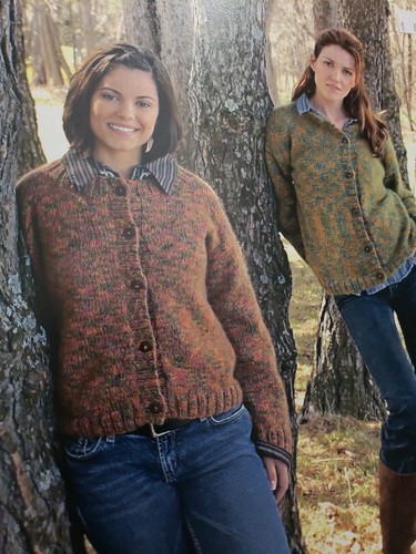 Reynolds Knitting Pattern 82355 Harvest Tweed Cardigans 31-56
