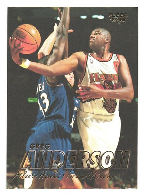 1997-98 Fleer NBA Basketball Atlanta Hawks Greg Anderson