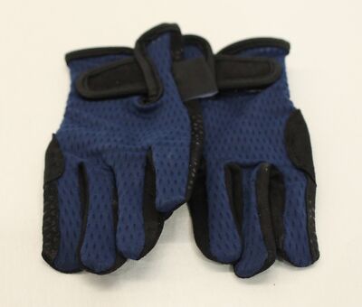 ChinFun Kid's Basic Slip-On Wrist Length Horse Riding Gloves JL3 Navy Small