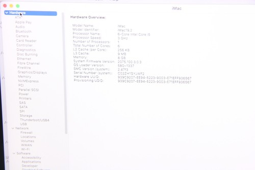 Apple 2019 iMac 19,2 | i5@3GHz(8500), 8GB Ram, 1TB Fusion Drive, Radeon Pro 560x - Picture 2 of 8
