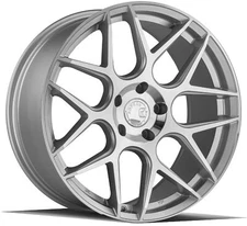 One 20x9 Aodhan AFF2 5x112 +30 Flow Forged Machined Silver Wheel