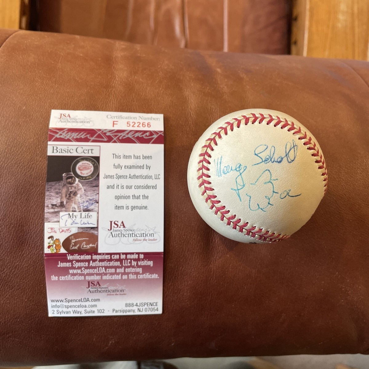 MARGE SCHOTT & SCHOTTZIE SIGNED AUTO NL BASEBALL Cincinnati Reds
